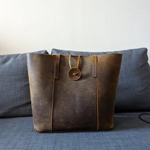 Jack&Chris Premium Leather Tote Bag
